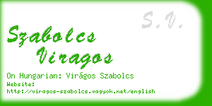 szabolcs viragos business card